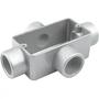 Imagem de Condulete fixo 1/2" tipo "X" - sem tampa / rosca BSP / com pintura eletrostática a pó
