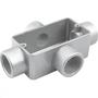 Imagem de Condulete fixo 1/2" tipo "X" - sem tampa / sem rosca / com pintura eletrostática a pó