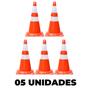 Imagem de Cone De Sinalização Flexível Plastcor Lar/Br 75CM C/ 05 UN