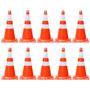 Imagem de Cone De Sinalização Flexível Plastcor Lar/Br 75CM C/ 10 UN