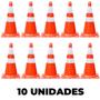 Imagem de Cone De Sinalização Flexível Plastcor Lar/Br 75CM C/ 10 UN
