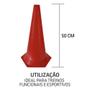 Imagem de Cone Médio Sinalizador 50cm Colorido PVC Rígido - Ref 1329