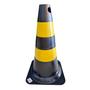 Imagem de Cone preto e amarelo - 50cm - plt plastcor