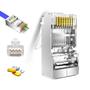 Imagem de Conector Blindado Rj45 Cristal 8P8C Cat6 