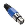 Imagem de Conector Cannon de Microfone Femea Profissional AZUL