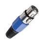 Imagem de Conector Cannon de Microfone Femea Profissional AZUL