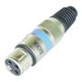 Imagem de Conector Canon Femea CSR Q-33BL Niquel AZUL PE Borracha