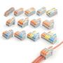 Imagem de Conector De Fio Rápido Mini Universal Compacto 2 3 Pinos Bloco Terminal Push-in Com Furo De Fixação