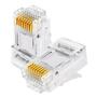 Imagem de Conector de Rede Ez-rj45 Vazado Pack 100 Unidades Plug RJ45 Exbom