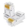 Imagem de Conector de Rede Plug RJ45 8x8 CAT6 062-0046 Chip SCE Pacote com 100 Peças