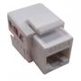 Imagem de Conector Femea Keystone Cat06 Branco - Kit C/10 Unidades