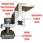 Imagem de Conector Fixador Grampo Final Painel Solar Ssm - 06 Peças