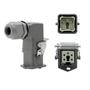 Imagem de Conector Heavy Duty 5+1 (6Pinos) Reto Com Base De Fixação Em 90 Graus 10A 500V