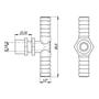 Imagem de Conector Intermediário Rosca Interna 1/4 Mang 1/2 5 peças