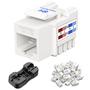 Imagem de Conector Keystone Cat6 Cable Matters - 10 Gbps - Pacote com 25 Unidades - Branco