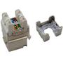 Imagem de Conector Keystone RJ45 da Cat6A,blindado, interface de rede