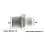 Imagem de Conector macho rosca 1/2 com engate rapido 1/4