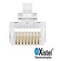 Imagem de Conector Modular Plug Macho RJ45 Patch Cord Metálico 100 Unidades