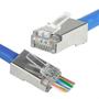 Imagem de Conector Passagem Vazado Blindado RJ45 Cat5 Rede Kit 100 / 200 / 300 / 400 / 500