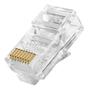 Imagem de Conector Plug Rj45 100 Unidades Cat5e Banhado Macho Rede