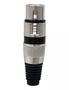 Imagem de Conector Plug Xlr Femea 3 Pinos Microfone Dmx Niquelado