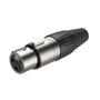 Imagem de Conector Plug Xlr Fêmea Profissional Roxtone Rx3Fp-Nt