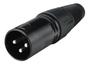 Imagem de Conector Plug Xlr Macho Linha Profissional Lu71216Bk Luminos