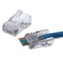 Imagem de Conector Rede Ez-Rj45 Vazado Cat5E 100Un Exbom Cont-Rj45C100