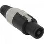 Imagem de Conector Speakon de Linha Macho 4 Pólos PGSP0004 Preto/Cinza Storm - PCT / 10