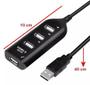 Imagem de Conector Usb 2.0 Hub 4 portas Plug and Play