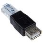 Imagem de Conector USB A Fêmea x Rede RJ45 Macho Ethernet