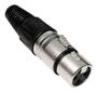 Imagem de Conector Xlr Canon Macho Metalico Mic Dmx Lu71217 Luminos