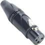 Imagem de Conector XLR(F) 3 Pólos Datalink Preto - PCT / 10