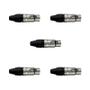 Imagem de Conector Xlr Femea Wc 1003 Fl Bk Ni 3p Cabo Wireconex 05 Unidades