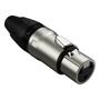 Imagem de Conector Xlr Femea Wc 1003 Fl Bk Ni 3p Cabo Wireconex 05 Unidades