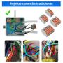 Imagem de Conectores de Fio Elétricos - 55 Peças com Caixa - Bloco Terminal de Alavanca de Pressão Rápida