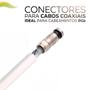 Imagem de Conectores RG6 Compressão Profissional Coaxial 100 Unidades