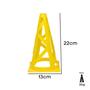 Imagem de Cones agilidade 23cm PVC vazado amarelo Pista e Campo - 10un