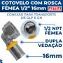 Imagem de Conexão Pex P/gás 1/2 Rosca Fêmea Cotovelo 16mm Astra