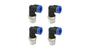 Imagem de Conexão Pneumática Cotovelo Macho 1/8 Npt X 4mm Tubo - 4 Pçs