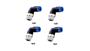 Imagem de Conexão Pneumática Cotovelo Macho 1/8 Npt X 4mm Tubo - 4 Pçs