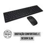 Imagem de Conexão Simples e Rápida: Kit Teclado e Mouse Sem Fio Slim