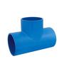 Imagem de Conexão Tê Tee 90 de Irrigação DN 50mm 1.1/2 PVC Soldável Azul PN80