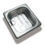 Imagem de CONJ 10 CUBAS Gastronômicas Em INOX 1/6x65 mm 900 ml + 10 TAMPAS POLI 1/6 Com ABERTURA Para COLHERES e CONCHAS SB