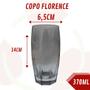 Imagem de Conj 18 Copos de Vidro 370ML 2Cores Transparente Cinza