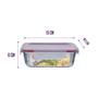 Imagem de Conj. 2 Potes Vidro Retangular Mantimentos 640ml Canelado