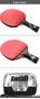 Imagem de Conj 2 Raquetes Tênis De Mesa Ping Pong Kokutaku X6 Com Case