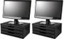 Imagem de Conj 2 Suportes Para Monitor Em Madeira MDF Black Piano Com 3 Gavetas Black Piano Referência 3347 SOUZA
