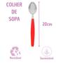 Imagem de Conj 24 Talheres Inox Berlim C/ 1 Porta Talheres Vermelho