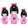 Imagem de Conj. 3 Boneca Kokeshi Rosa KKRS